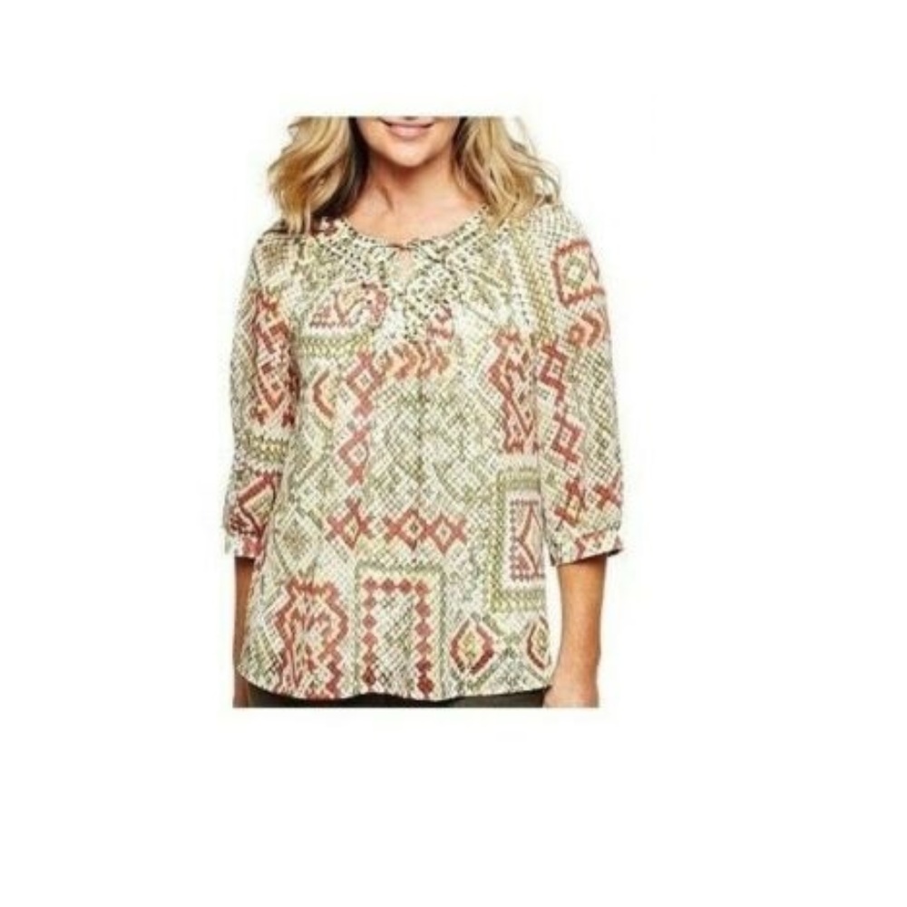 women's Tunic Tops Alfred Dunner Python Print size 16W NEW